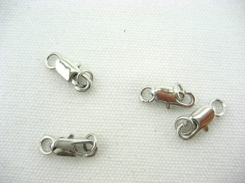 small Oval Lobster claw Clasp necklace bracelet ends DIY jewellery findings - Picture 3 of 3