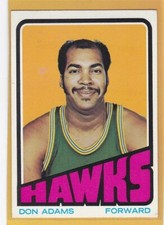 1972-73 TOPPS BASKETBALL DON ADAMS #77 HAWKS EX+ *81993