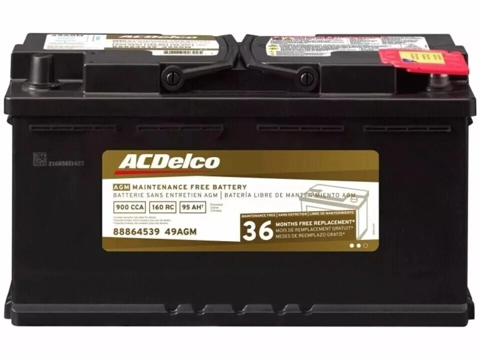 全新 12V 电池 AcDelco 通用 AGM 80 安培 CCA 850 140 储备容量 — 第 3/4 张图片