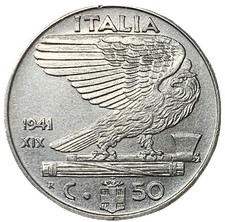 50 CENTESIMI 1941 IXI - VITTORIO EMANUELE III - ITALIA - SPL -