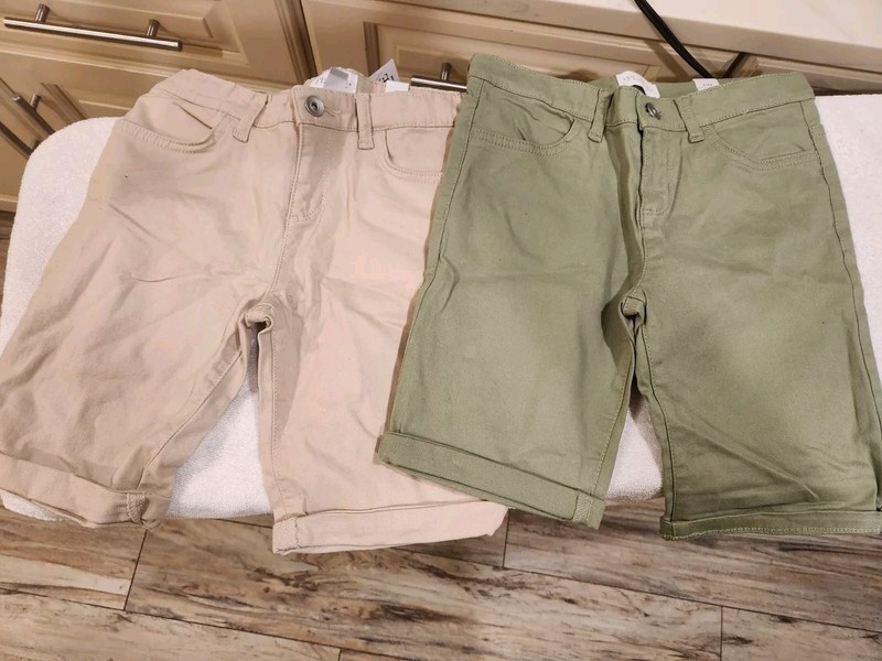 Lots Of 2 NWT  Girl's Roll Cuff Twill Skimmer Shorts by Children Place, Sz. 10
