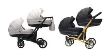 ZWILLINGSWAGEN 3in1 LONGSTAR + 2x AUTOSITZE ISOFIX 22 FARBEN Breite 64 Zentimete