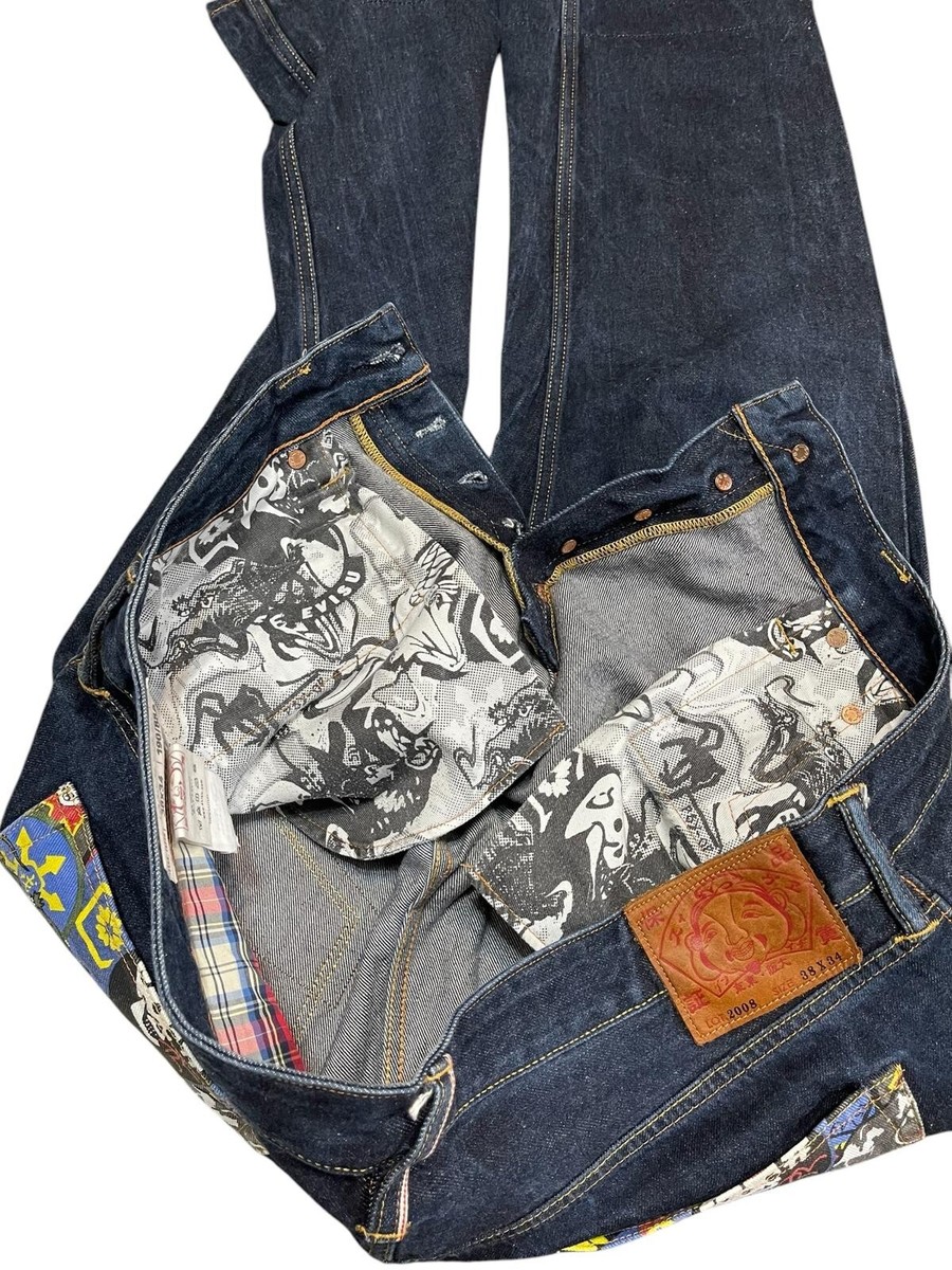 Evisu Osaka Japan Selvedge Denim Jeans Size W 36 x L 27 Figures