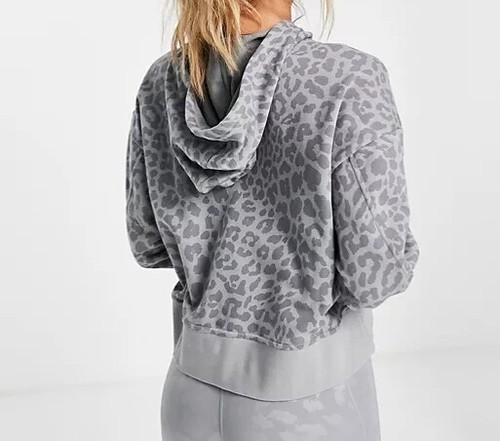 Nike Women's Training Dri-FIT NWT All Over Leopard Print Hoodie Gray XS, S,  XL | eBay