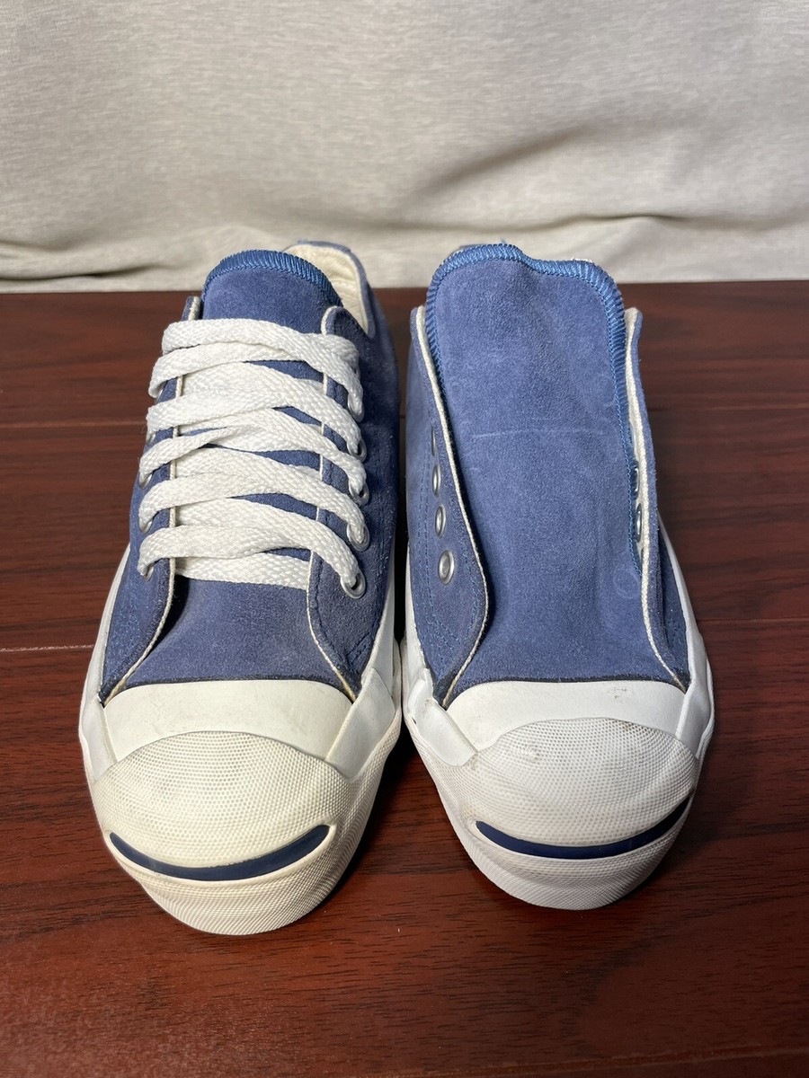 Vintage Converse Mens 3.5 JACK PURCELL Blue Periwinkle Suede USA