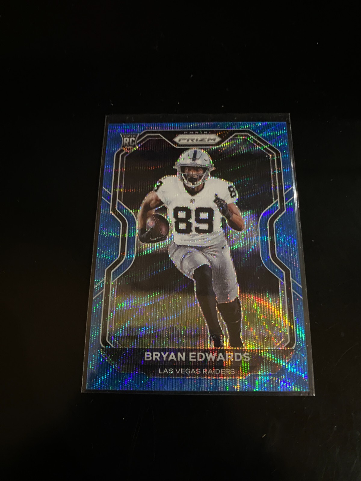 Bryan Edwards 2020 Panini Prizm Blue Wave Prizm /199 RC Raiders 373 PWE