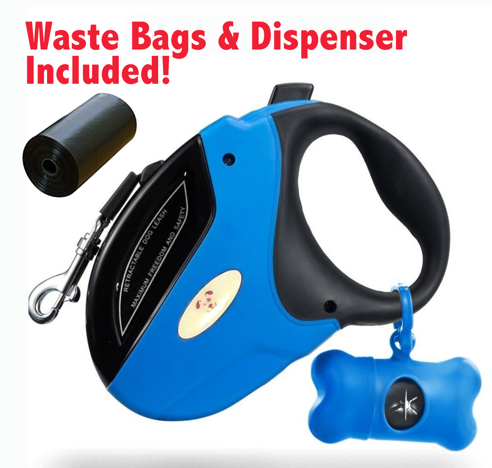 Retractable Dog Leash Walking 16ft Heavy Duty 110Lb Nylon Cord Small