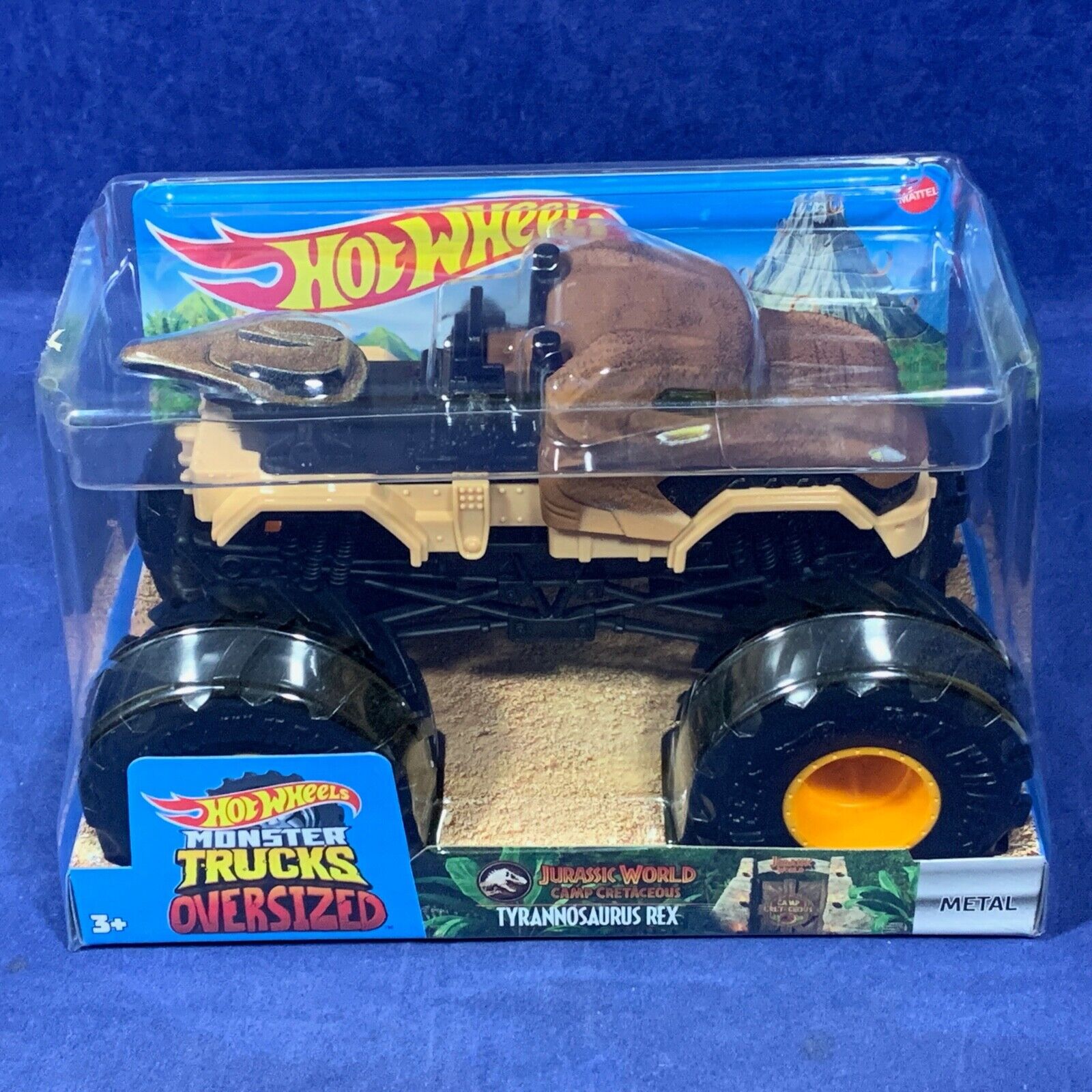 Hot Wheels Monster Trucks Jurassic World T-Rex 1:24 Scale Die-Cast Toy  Vehicles For Kids 3 Years and Up 