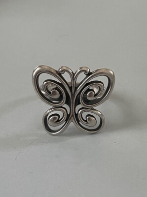 James Avery Retired Large Sterling Silver 3D Abounding Butterfly