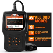ANCEL AD530 OBD2 Code Reader Scanner Battery Test & Check Engine Diagnostic Tool