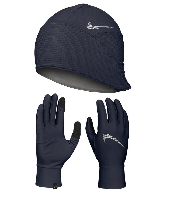 Nike DRI-FIT Homme Running Beanie / GLOVES Set Bonnet Gants