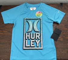 NEW HURLEY Boys Hydro Stack UPF 50 Dri-Fit Swimming Rash Guard, T-Shirt, 4 5