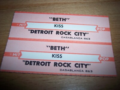 2 Kiss Beth / Detroit Rock City (o) Jukebox Title Strip