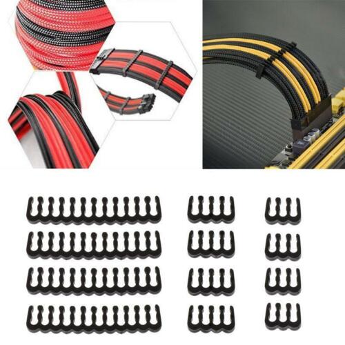 12Pcs PP Cable Comb /Clamp /Clip /Dresser For 2.5-3.0 mm Cables Black 6/8/24 Pin - Picture 1 of 6