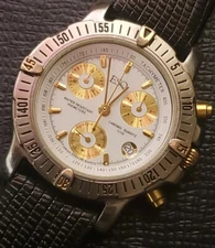 Movado ESQ Swiss Quartz Chronograph W/Breit Influences & New Lizard Print Band.