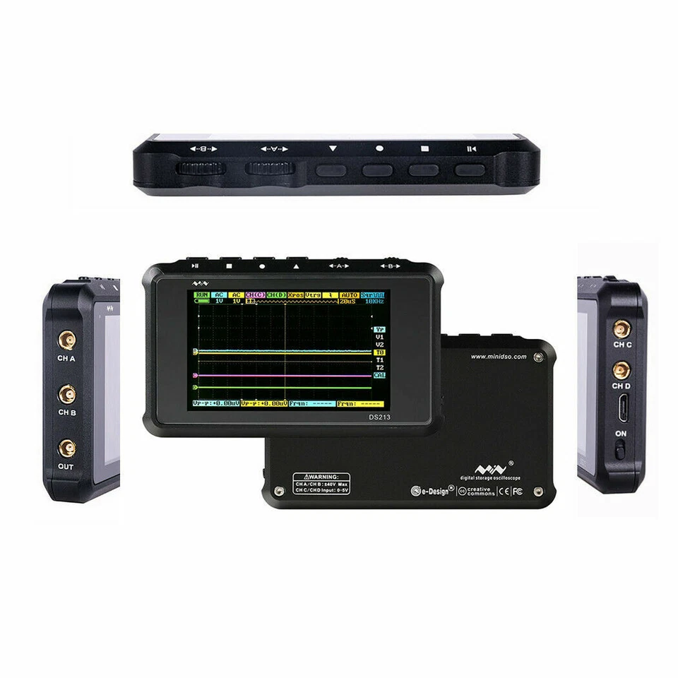 Handheld Digital Storage Oscilloscope 4-channel Oscilloscope 15MHz 100MSa/s - Image 4 of 4
