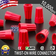 10,000 pcs Red Twist-On Wire Connector Connection nuts 18-10 Gauge Barrel Screw