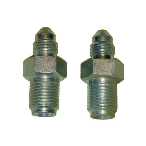 M10 To 3/8-24 Adapter 2-Pack Brake Line Adapters - 3AN To 7/16" Inverted Flare (Zinc Plated Steel) Metric Brake Line Fittings - Foto 5