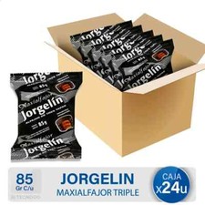 Jorgelin Alfajor Triple Negro 85g, Caja 24 Unidades