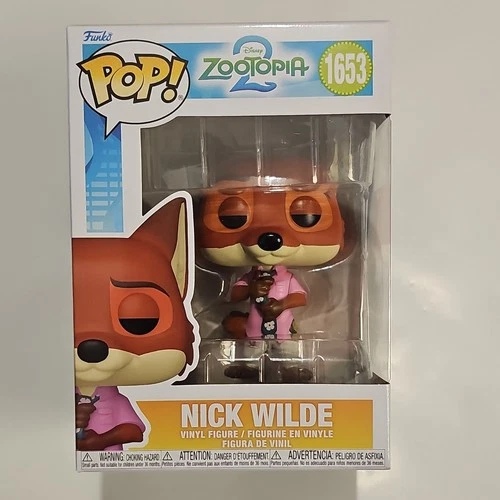 Funko Pop! Vinyl Nick Wilde Zootopia 2 #1653 Disney Animation Figure