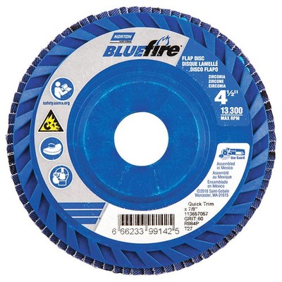 NORTON 66623399142 Fiber Disc,4 1/2 in Dia,7/8in Arbor 23Z471
