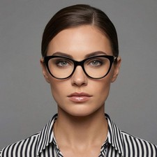 Tods Eyeglasses TO5300 001 Black Cat Eye Frames 54mm Women