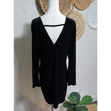 Cara Santana x Nine West Collab LBD Black Velvet Mini Dress Womens XXL