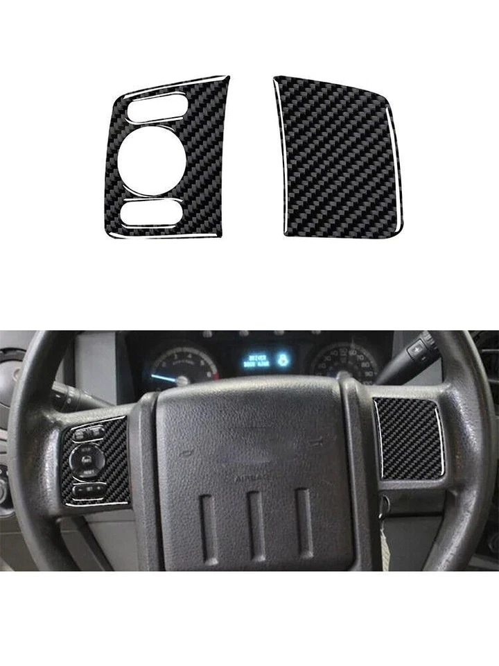 Carbon Fiber Interior Full Set Cover Trim For Ford F-250/350/450/550/650/750 Foto 4 de 4