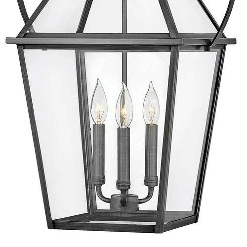 Nouvelle 26 1/2" High Blackened Brass Outdoor Hanging Light - Picture 5 of 10