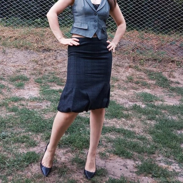 Women Moschino Skirt Black Acrylic 36 / S / 44