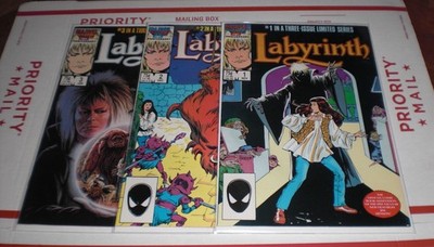 LABYRINTH /DAVID BOWIE NO.1 - NO.3 FN/VF 1986-87 MARVEL COMICS   *MID GRADE*