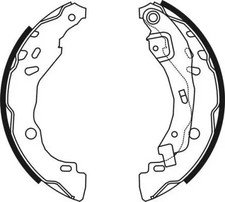 Image of Brake shoes Rear Axle C0R023ABE ABE for DACIA CITROËN NISSAN PEUGEOT RENAULT