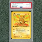 PSA 10 1st Edition RAICHU Pokemon FOSSIL 29/62 GEM MINT Vintage 1999 Rare 100%