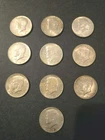 1964 Kennedy Half Dollars 90% Silver lot of 10