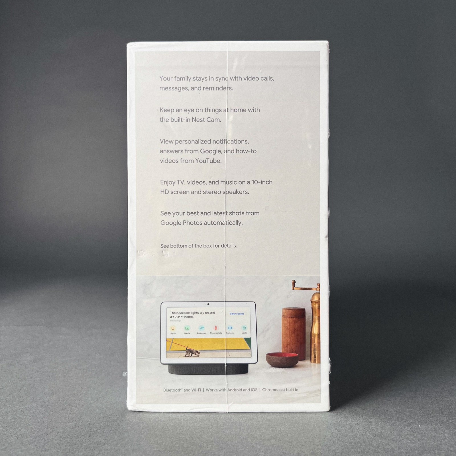 Google Nest Hub Max Charcoal 10in Smart Display w/ Google Assistant Chromecast