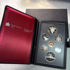 1982 Royal Canadian Mint 7 Coin Proof Set ~ 50% Silver Dollar Bison Regina