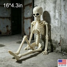 16in Halloween Skeleton Oversized Poseable Human Full Life Size Party Decor Prop