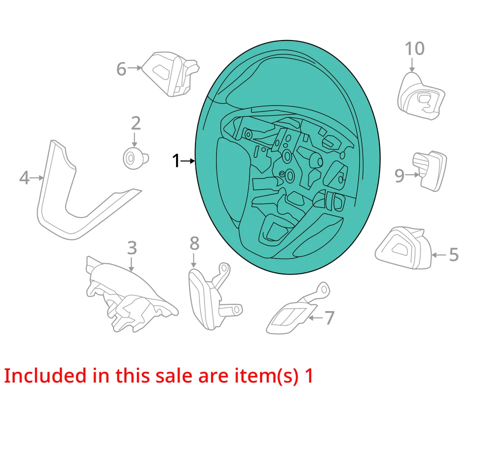 Volante Lincoln MKZ 2015-2016 2015-2017 Lincoln MKZ FP5Z3600 piezas - nuevo OEM Foto 3 de 4