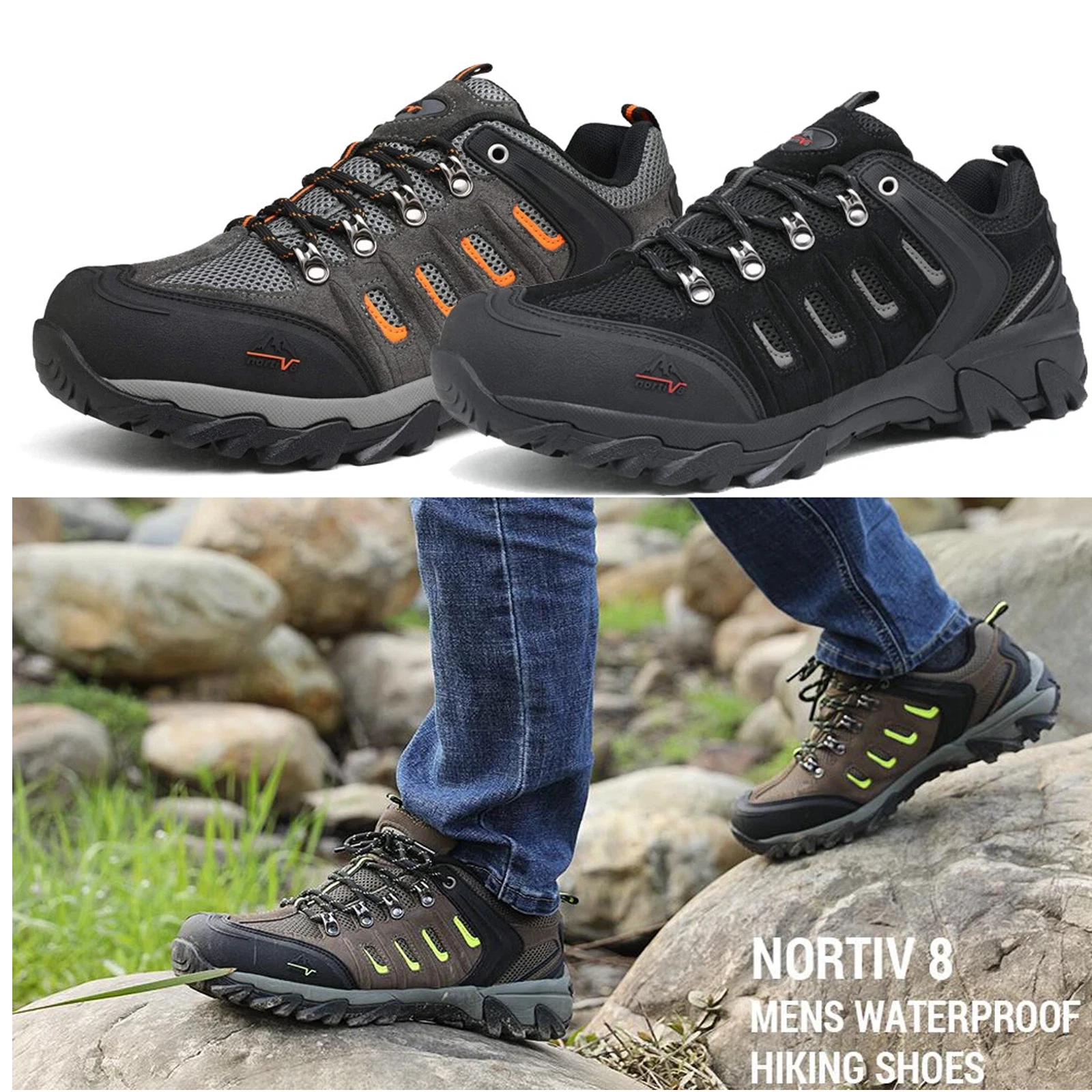 Men's Hiking Boots Outdoor Trailing Trekking Camping Walking Athletic Shoes
Opens in a new window or