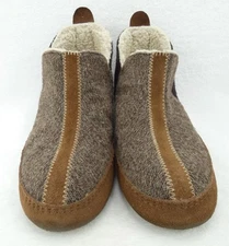 Acorn Bootie Slipper Women’s Size 8-9 Brown Chocolate Owl Faux Fur Forest EUC!