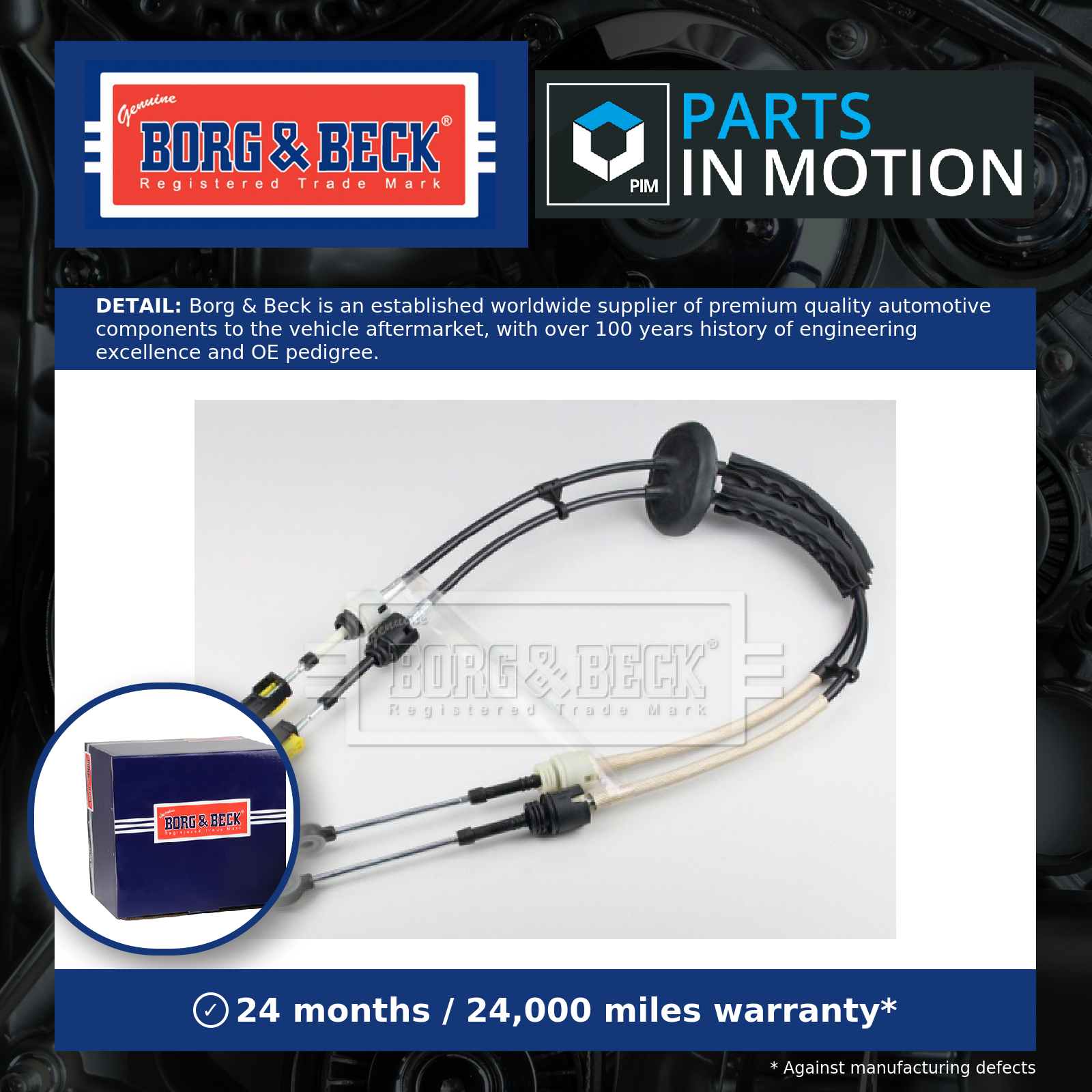 Borg & Beck BKG1288 Gear Control Cable