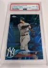 2018 Topps Chrome Aaron Judge #1 - BLUE WAVE REFRACTOR - #'d 11/75 - PSA 8 !!