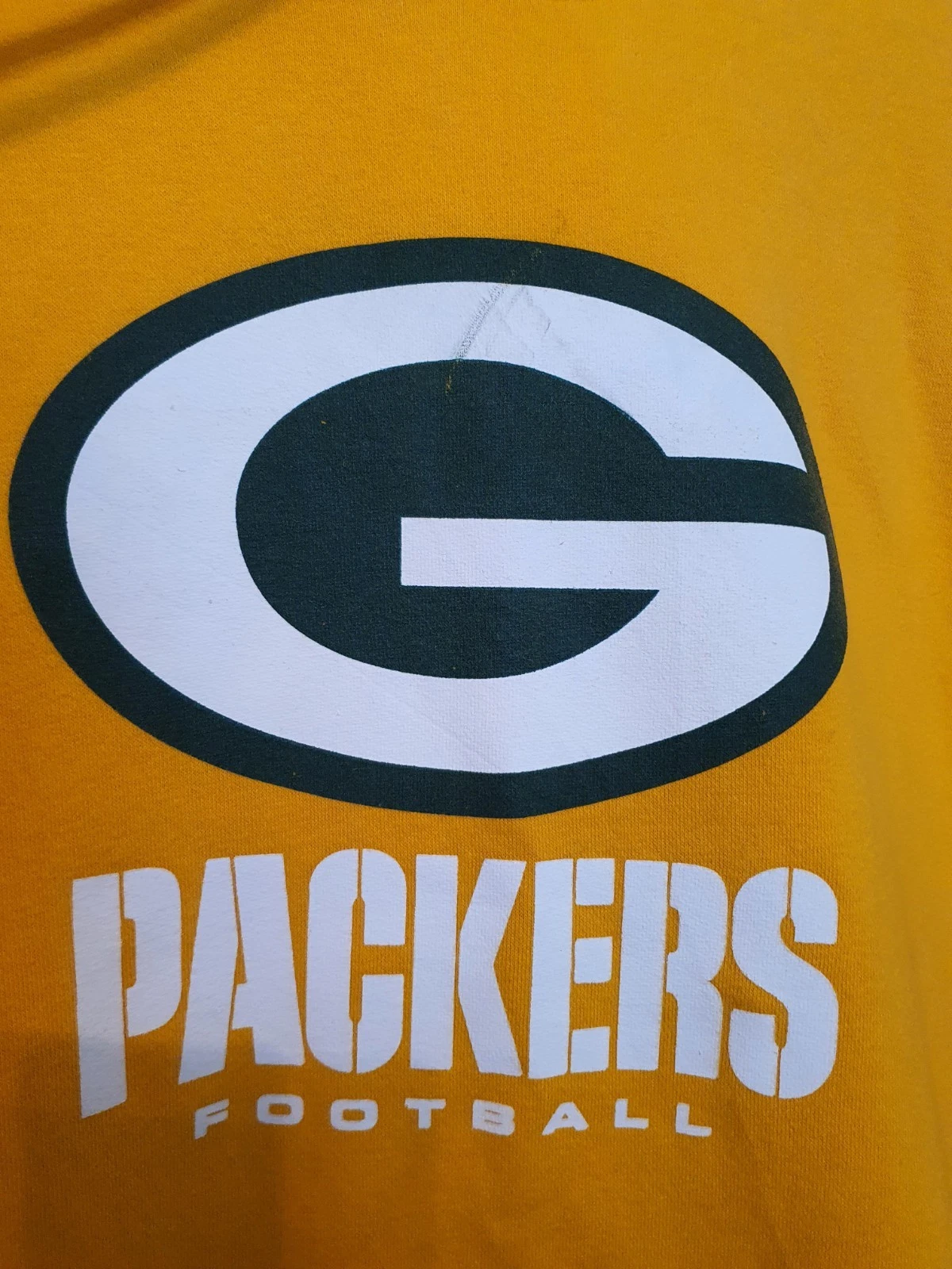 VETEMENTS Felpa con cappuccio grafica gialla NFL Team Apparel Green Bay Packers