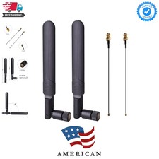 2 x 8dBi WiFi RP-SMA Male Antenna 2.4GHz 5.8GHz Dual Band 2 x 15CM U.FL/IPEX...