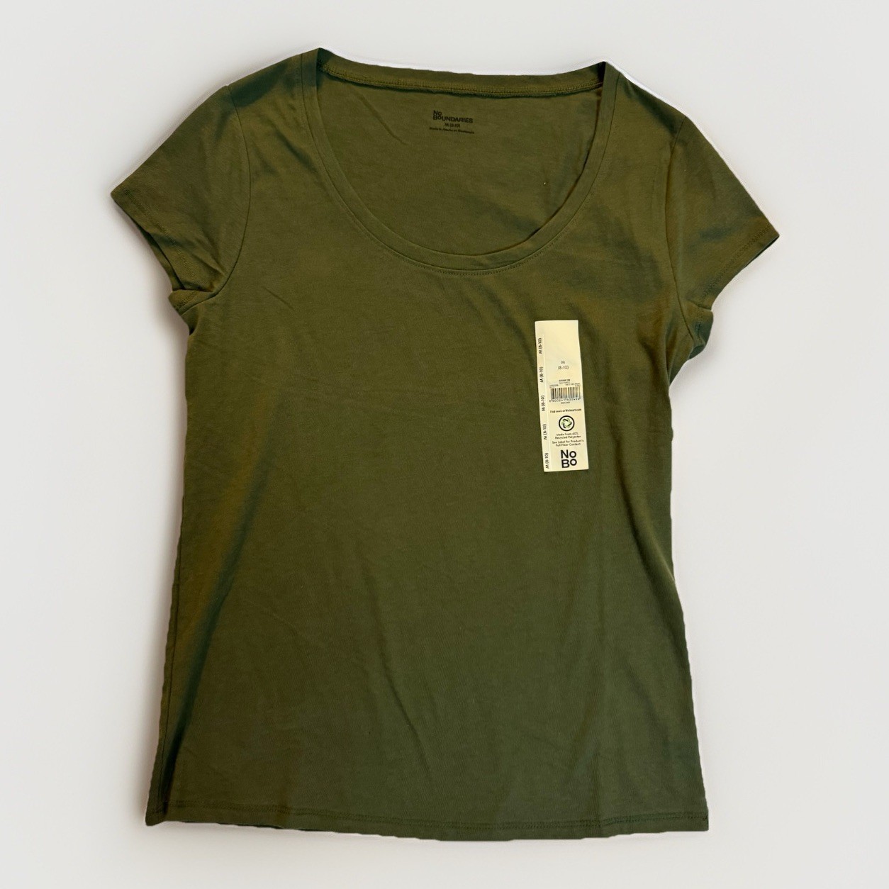No Boundaries Women's Size (M) Forest Green Short-Sleeve Crewneck T-Shirt