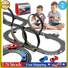 Slot Car Race Track Set Electric Powered Race Track Dual Racing Car Track Set