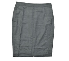 J.Crew No. 2 Pencil Skirt Gray 100% Wool Lined Workwear Professional Size 2