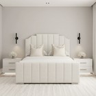 Crown Upholstered Plush Velve Bed Frame Gas Lit Storage &Mattress 5FT/4FT6/6FT