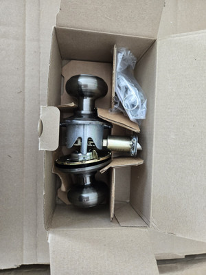 Schlage F10 GEO 620 Georgian Door Knob, Hall Closet Passage Lock Antique Pewter