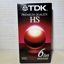 VHS Video Tapes TDK HS Premium Quality T120 Minutes 6 Hours EP/ 1 Tape